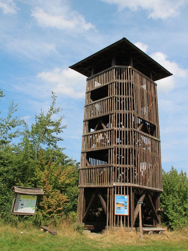 Ein Aussichtsturm aus Holz